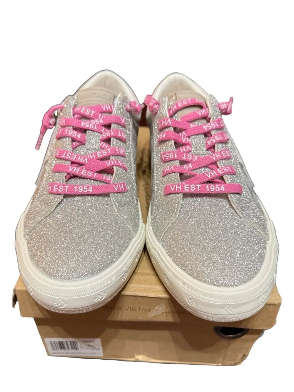 Vintage Havana Grande Silver Checkered Multi Sneakers Women’s Size 11 NIB